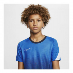 Camiseta de Fútbol de Manga Corta para Niños Nike Dri-FIT Academy Azul