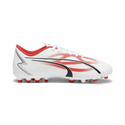 Botas de Fútbol para Niños Puma Ultra Play MG Blanco Rojo