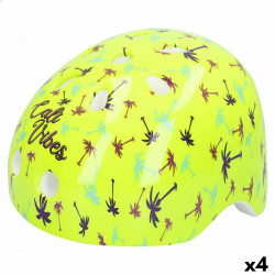 Casco de Ciclismo para Niños Colorbaby Neon Cali Vibes Amarillo (4 Unidades)