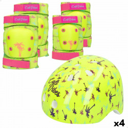 Set de Protección Deportiva Colorbaby Neon Cali Vibes Amarillo (4 Unidades)