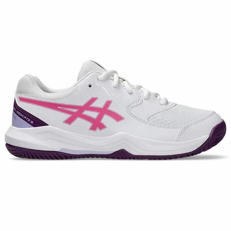 Zapatillas de Padel para Adultos Asics Gel-Dedicate 8 Blanco Rosa