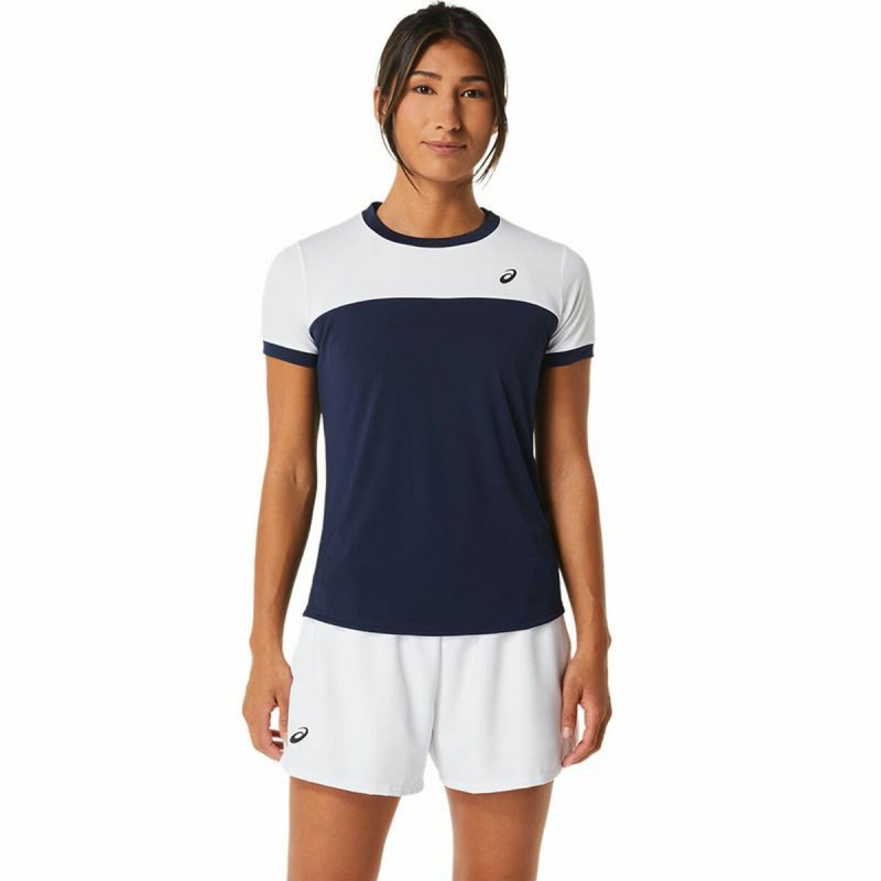 Camiseta Deportiva de Manga Corta Asics Court Azul marino Tenis