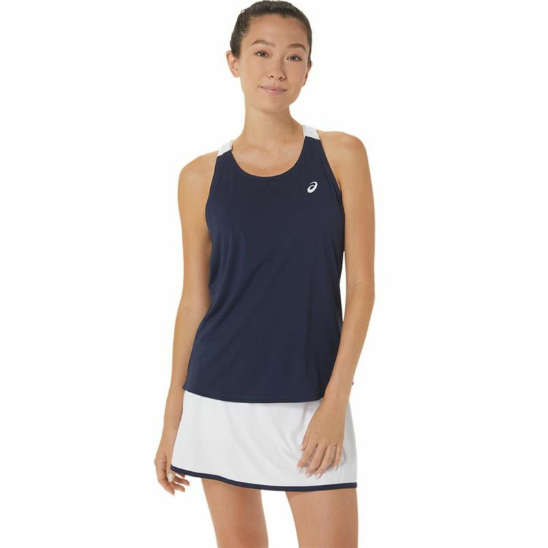 Camiseta Deportiva de Manga Corta Asics Court Azul Azul oscuro Tenis