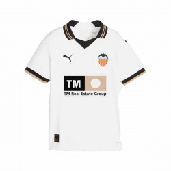 Camiseta de Fútbol de Manga Corta para Niños Puma Valencia.C.F Blanco