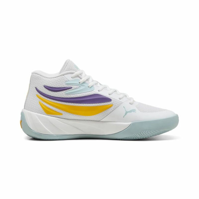 Zapatillas de Baloncesto para Adultos Puma Court Pro Blanco Amarillo