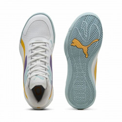 Zapatillas de Baloncesto para Adultos Puma Court Pro Blanco Amarillo