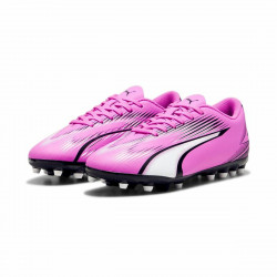 Botas de Fútbol para Niños Puma Ultra Playt MG Rosa Rosa oscuro