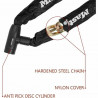 Candado de llave Master Lock Negro 90 cm
